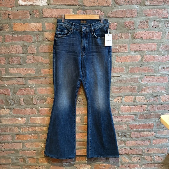 NWT Mother The Super Cruiser Flare Jeans size 27 smashing banjos color